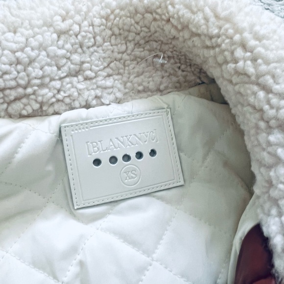 BLANK NYC Sherpa Jacket In Marshmallow - Picture 7 of 10
